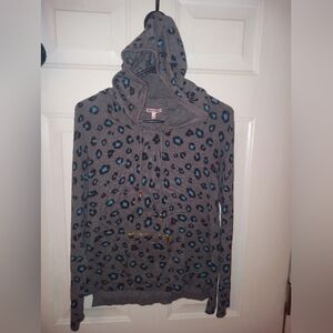 Vintage juicy sweater tracksuit Hoodie Grey/Blue Small EUC